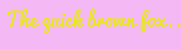 Image with Font Color E8E820 and Background Color F4B8F5
